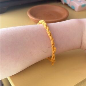 Handmade Yellow Braided Bracelet